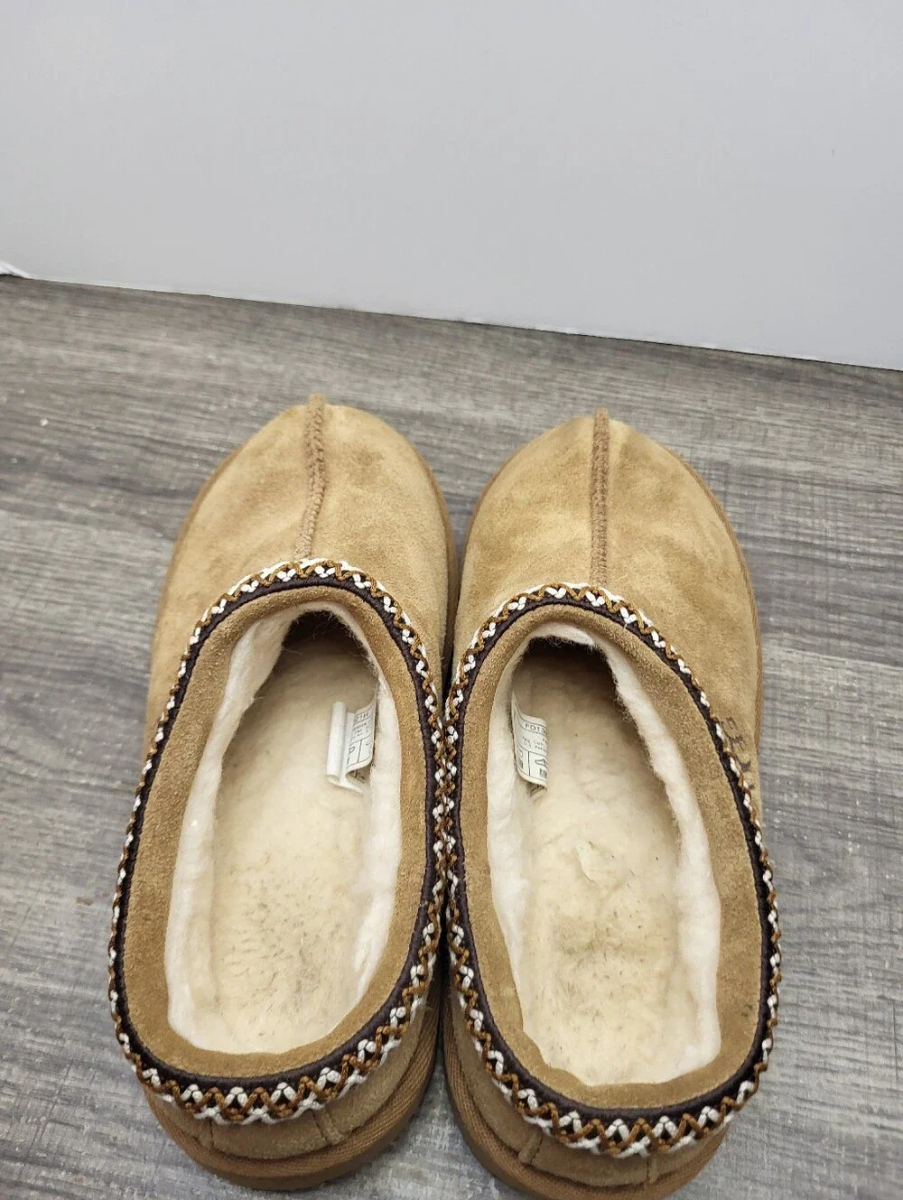 UGG Tasman II Kids' Slipper Size 2 Chestnut Suede Slip-On